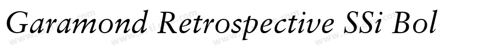 Garamond Retrospective SSi Bold字体转换